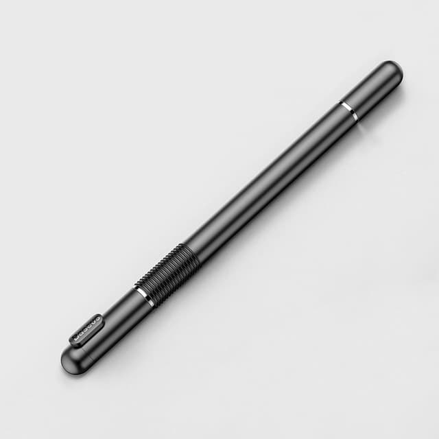 Bút cảm ứng 2 đầu 2 in 1 Baseus cho điện thoại mày tính bảng iPhone iPad Samsung window PC Đen - Hàng chính hãng