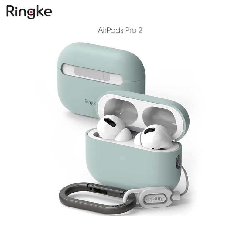 Vỏ Ốp dành cho AirPods Pro 2 RINGKE Silicone - Hàng Chính Hãng - Seafoam