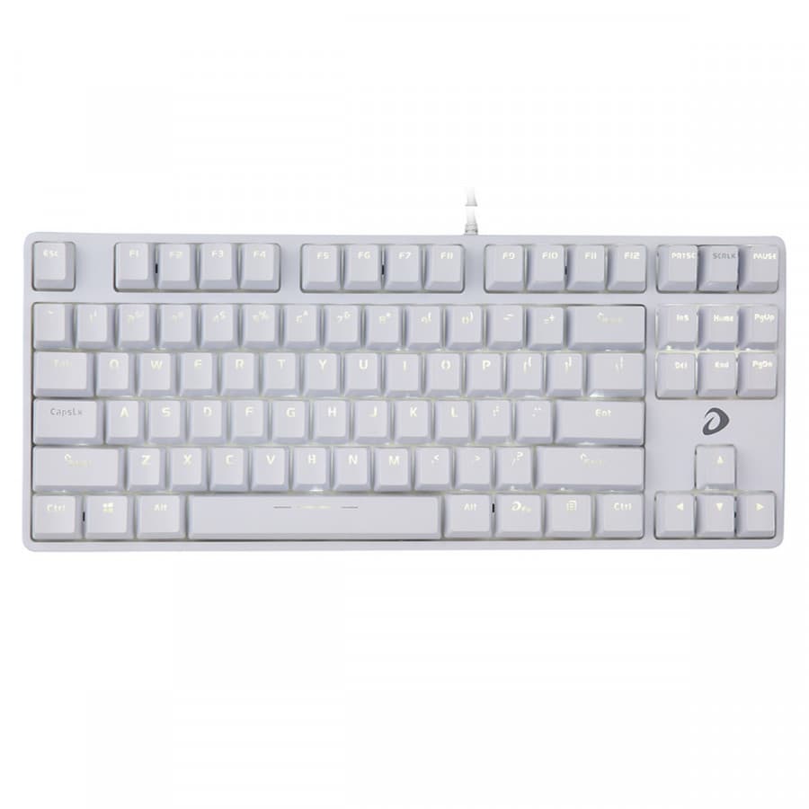 Bàn Phím Cơ Có Dây DareU EK87 LED Tenkeyless Trắng - Brown Switch - Hàng Chính Hãng