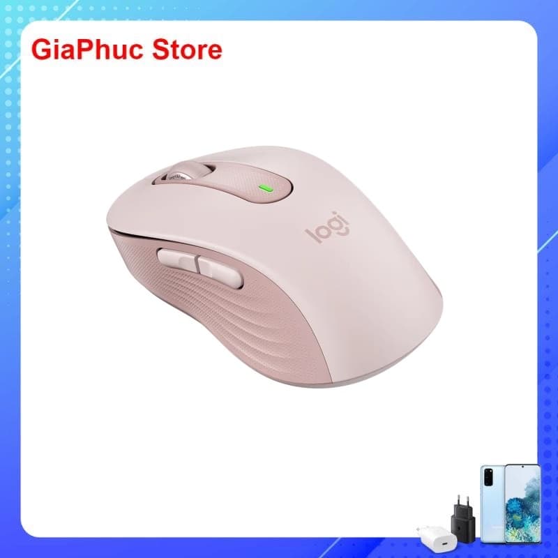 Chuột không dây Logitech Signature M650 - Hàng chính hãng - Hồng