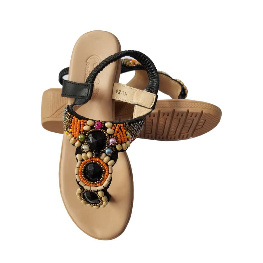 Giày sandal nữ kẹp BIGGBEN da bò thật cao cấp SDN67 - 35