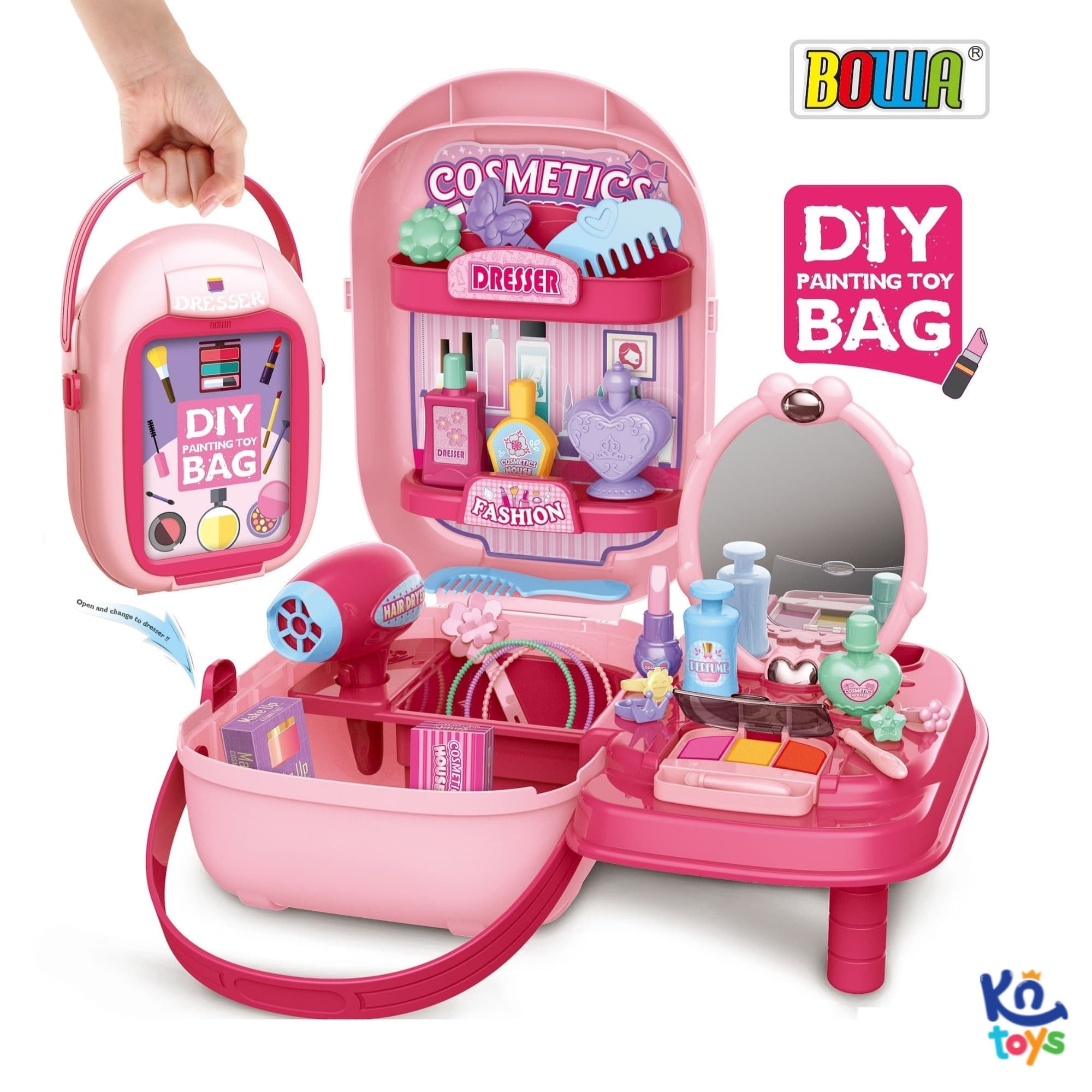 Bộ đồ chơi nhập vai BOWA Bộ Trang điểm BOWA 8252 BOWA 8255P - BOWA 8252 - Bộ trang điểm 37 món