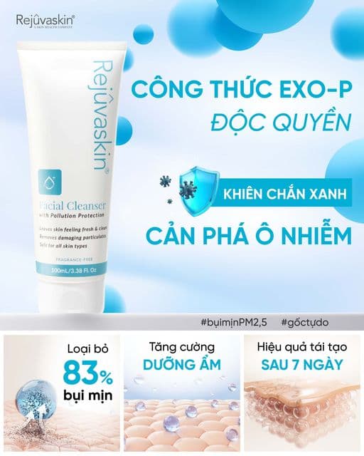 Sữa rửa mặt chống ô nhiễm Rejuvaskin Anti-Pollution Facial Cleanser 60ml