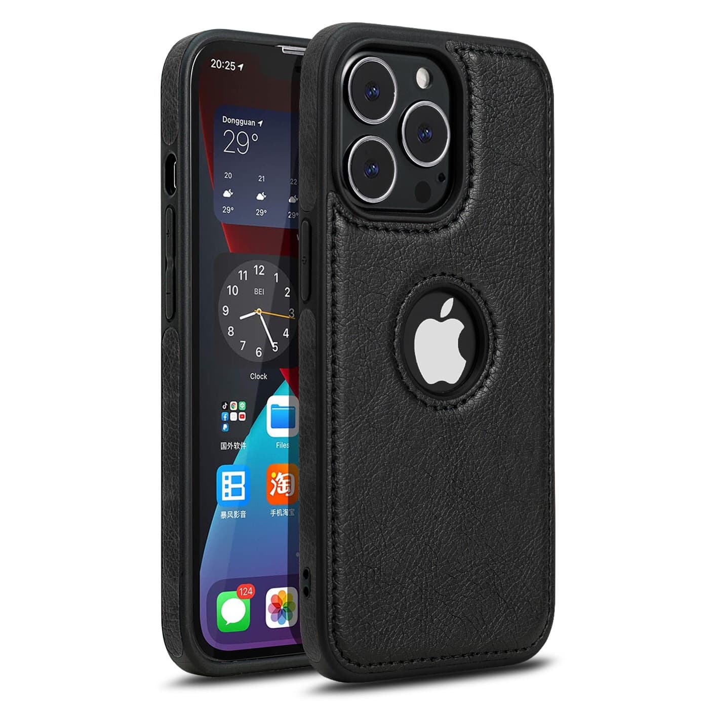 Ốp da cao cấp dành cho iPhone 13  13 Pro  13 Pro Max  13 Mini - Hàng chính hãng - Đen - 13 Pro Max