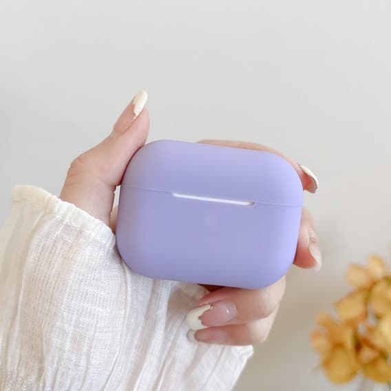 Ốp Case Cho AirPods Pro 2 Full Colour Silicon Gel Hàng Chính Hãng - Tím