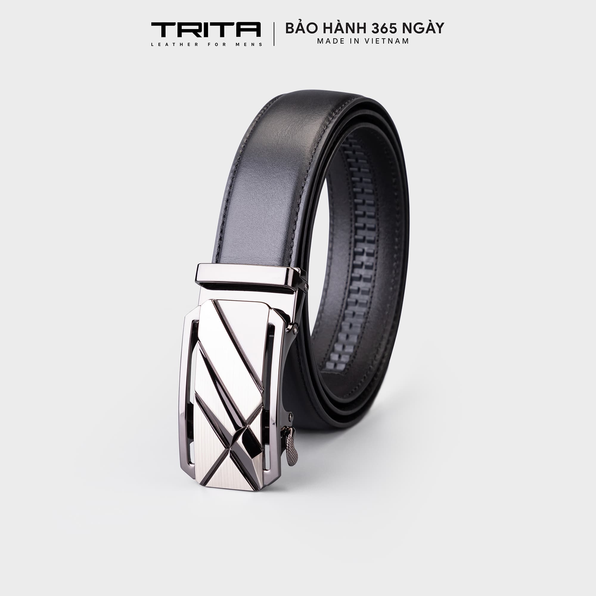 Thắt lưng nam TRITA  Da Thật RTL074  - Màu đen