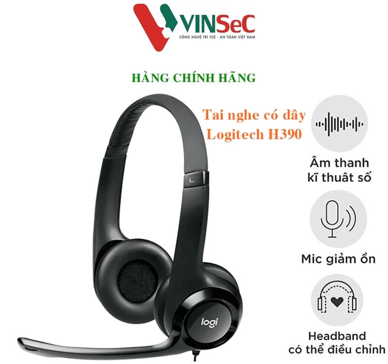 Tai nghe có dây Logitech H390 -  Hàng chính hãng