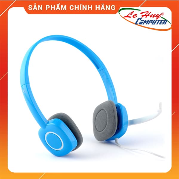 Tai nghe chụp tai Logitech H150 - 2 jack 3.5mm, Mic khử giảm tiếng ồn, âm thanh nổi - Hàng chính hãng - Màu Xanh dương