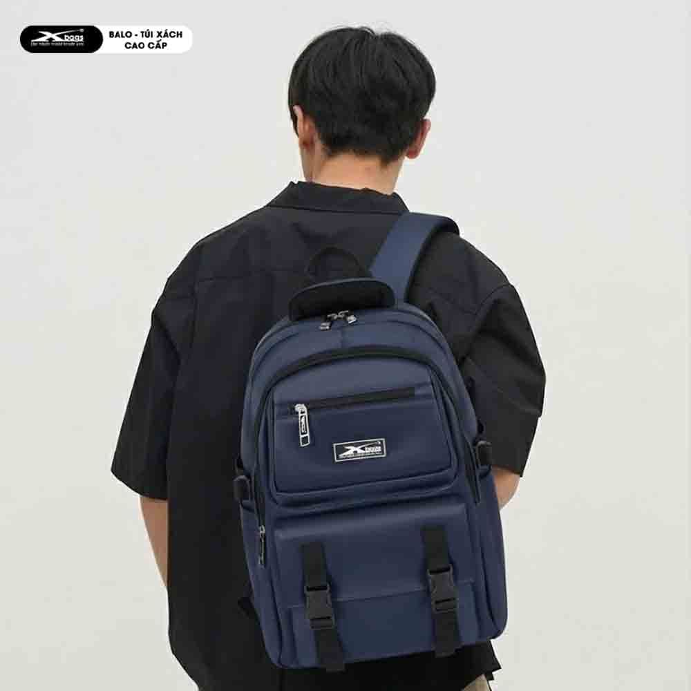 Balo Trung Học Thời Trang Cao Cấp XBags Dark Blue Xb3202 Balo Nhiều Ngăn, Chống Nước, Đựng Laptop 15.6 Inch, Cá Tính, Trẻ Trung