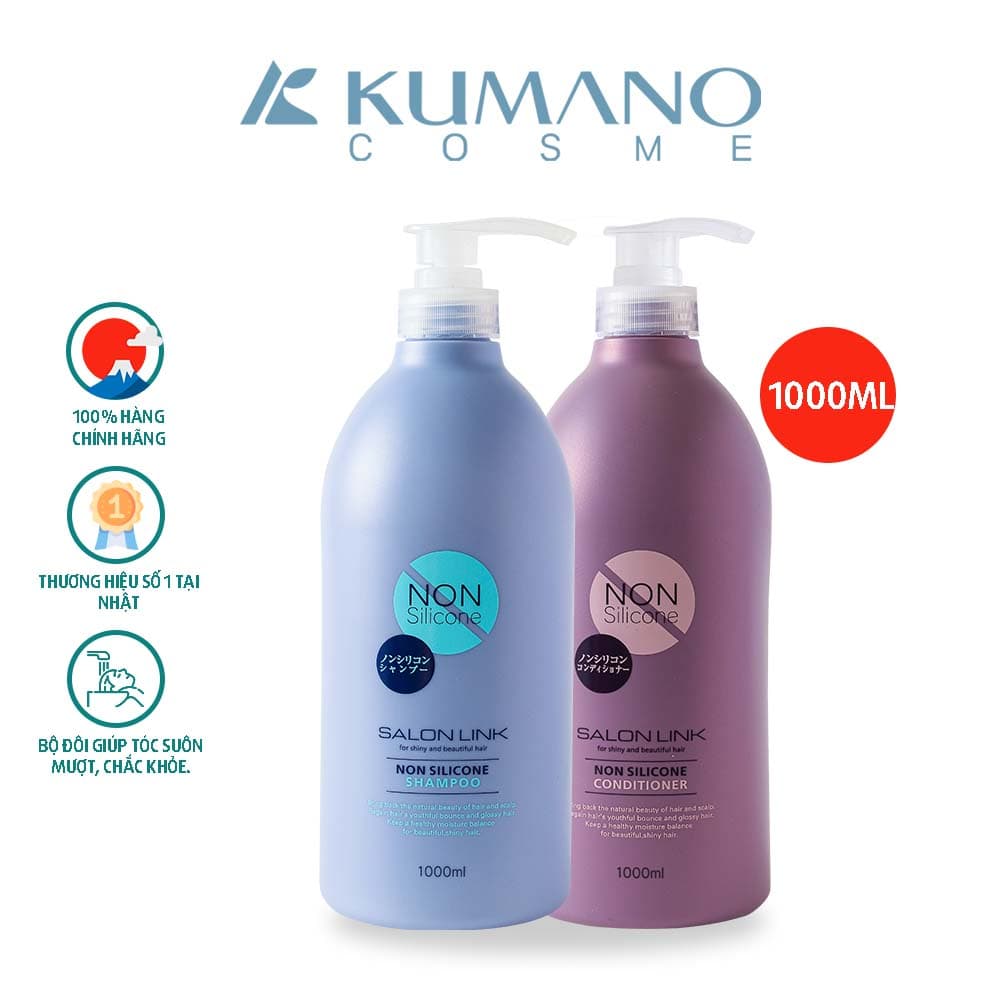 Dầu Gội - Xả Nhật Không Chứa Silicone Salon Link Extra - Chuyên Dùng Cho Tóc Khô Hư Tổn, Uốn, Nhuộm - Bộ Dầu Gội - Xả