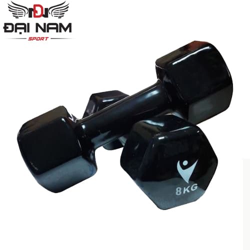 Bộ Tạ Tay 8kg Bọc Cao Su Trơn Lõi Thép Cao Cấp Chính Hãng Đại Nam Sport Tổng 16kg-Giao Màu Ngẫu Nhiên
