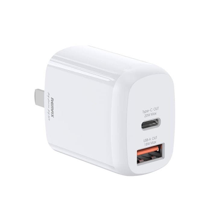 Củ sạc nhanh chuẩn kép PDQC 20W Remax RP-U64 - Hàng chính hãng - Trắng