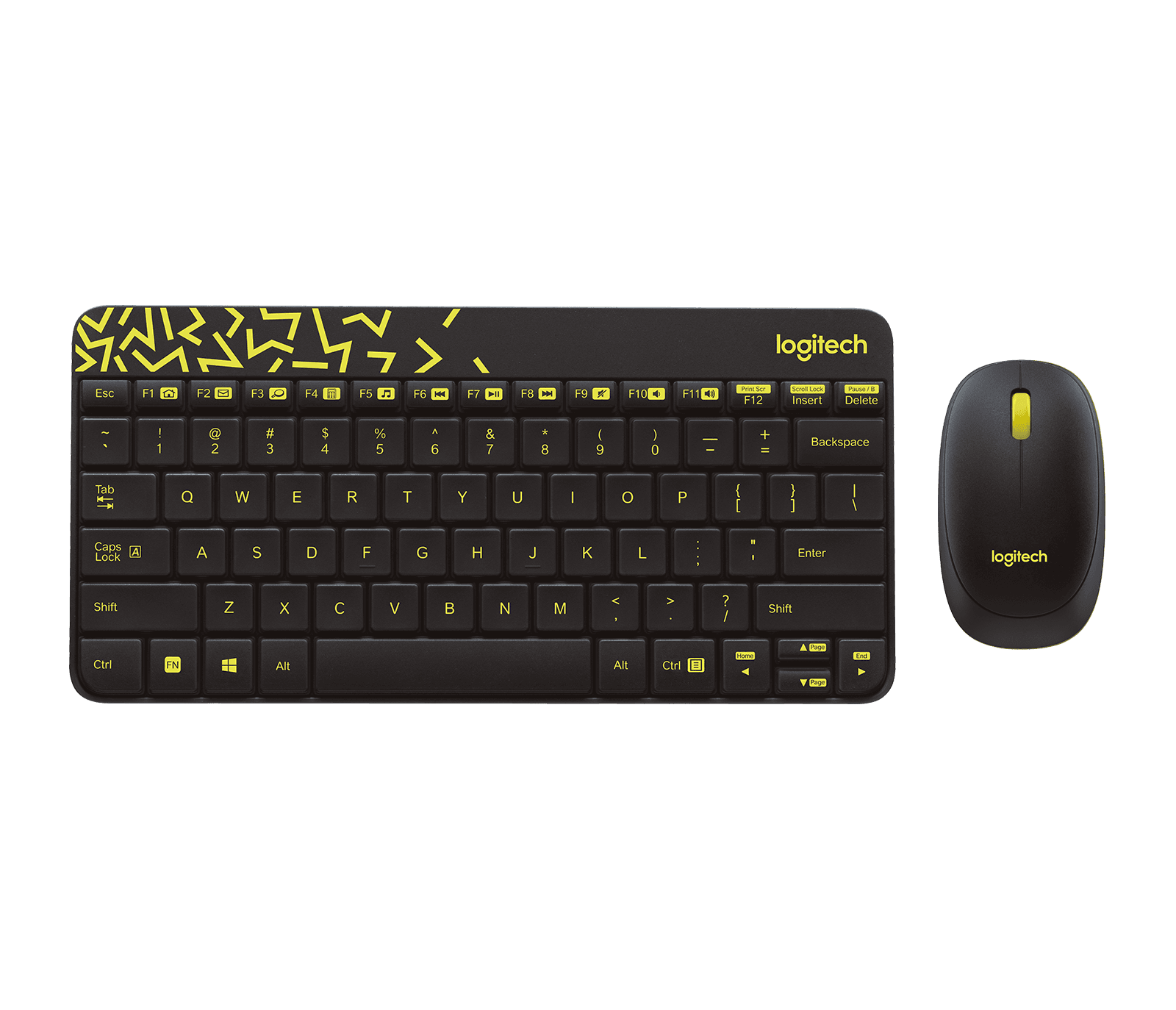 Combo chuột phím không dây Logitech MK240 - nhỏ gọn, 1 đầu thu USB, không dây 10m, pin lâu vượt trội - Màu Đen - Hàng chính hãng