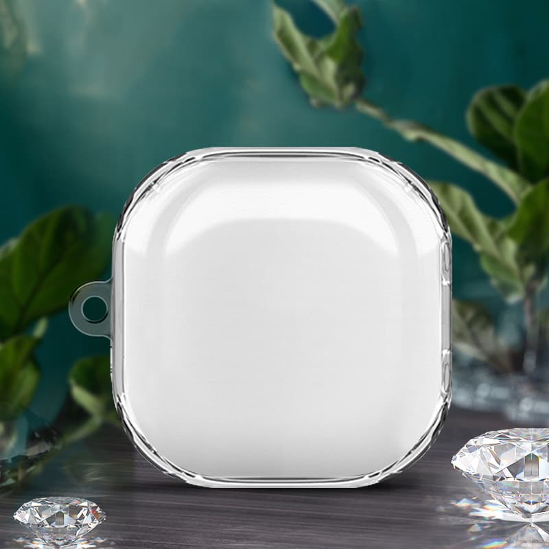 Case ốp cho Samsung Galaxy Buds 2 Pro Buds 2 Buds Pro Buds Live TPU Kai Trong Suốt Animal Kèm Móc Treo Hàng Chính Hãng - Trong Suốt
