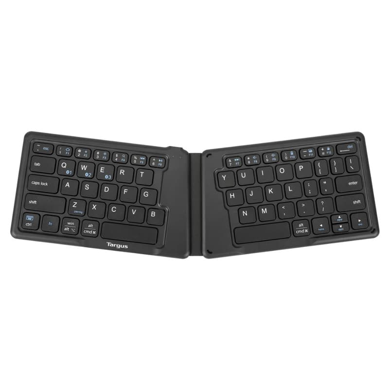 Bàn Phím Gập Bluetooth TARGUS Ergonomic Foldable Kháng Khuẩn - AKF003 - Hàng Chính Hãng - Đen