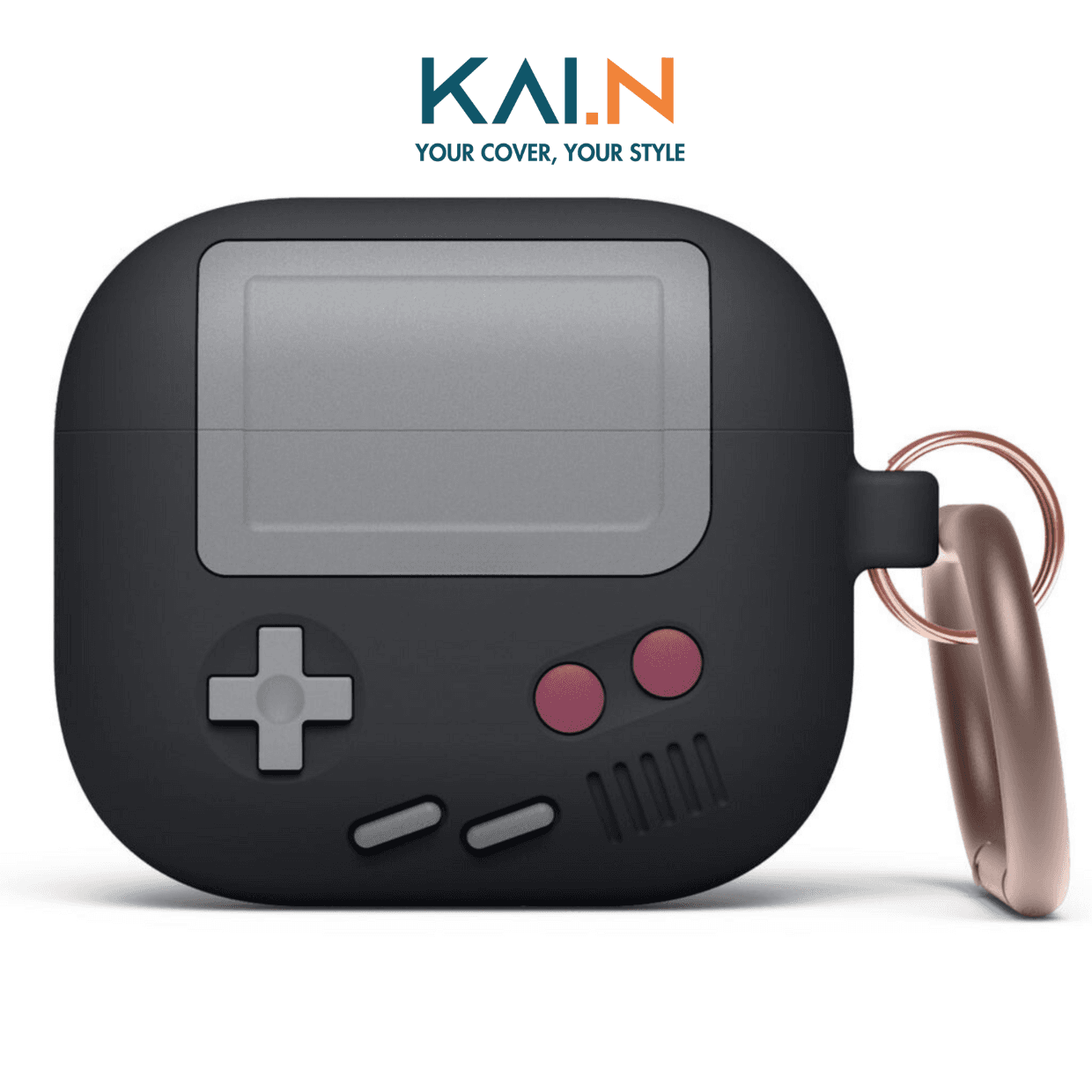 Case Kai.N Game Boy Dành Cho Airpods Pro 2 Airpods Pro Airpods 3 Hàng Chính Hãng - Black - Airpods 3