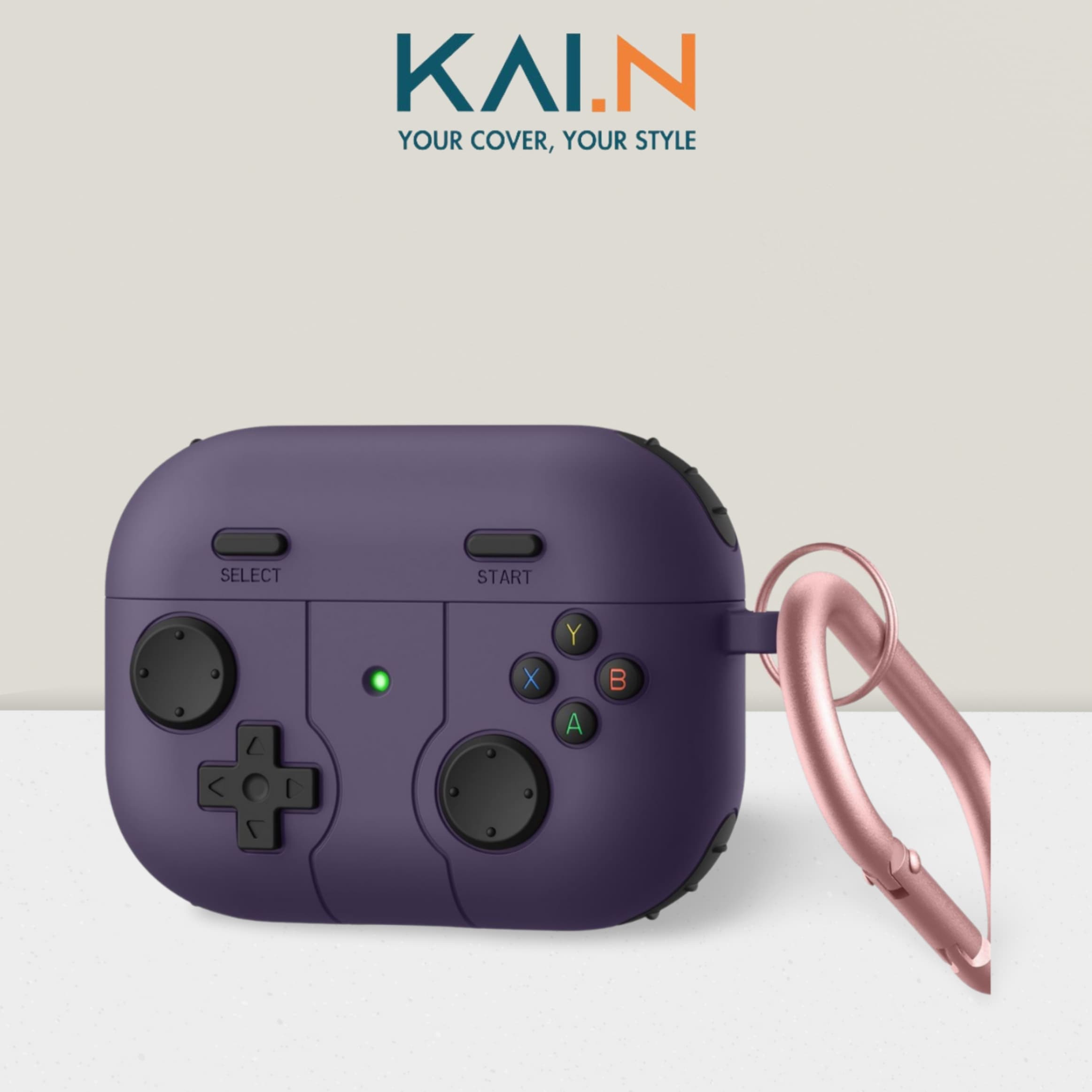 Case Ốp Dành Cho Tai Nghe Airpods Pro 2 Kai.N Game Pad Case Kèm Móc Treo Hàng Chính Hãng - Purple