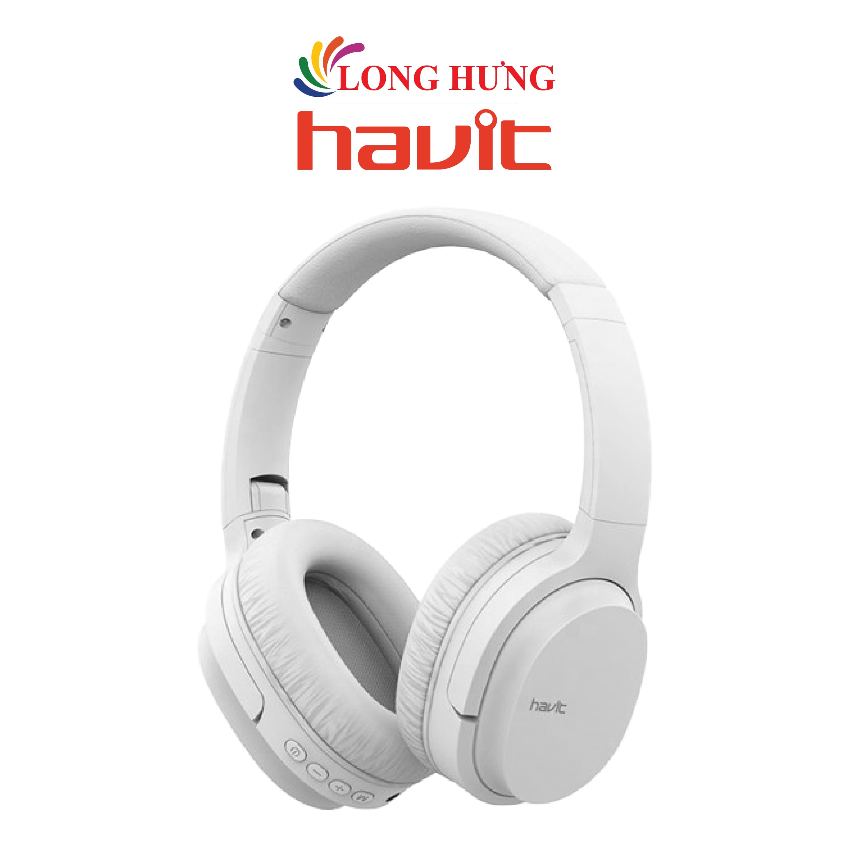 Tai nghe chụp tai Bluetooth Havit i62 BT 5.0 HVBT-I62 - Hàng chính hãng - Trắng