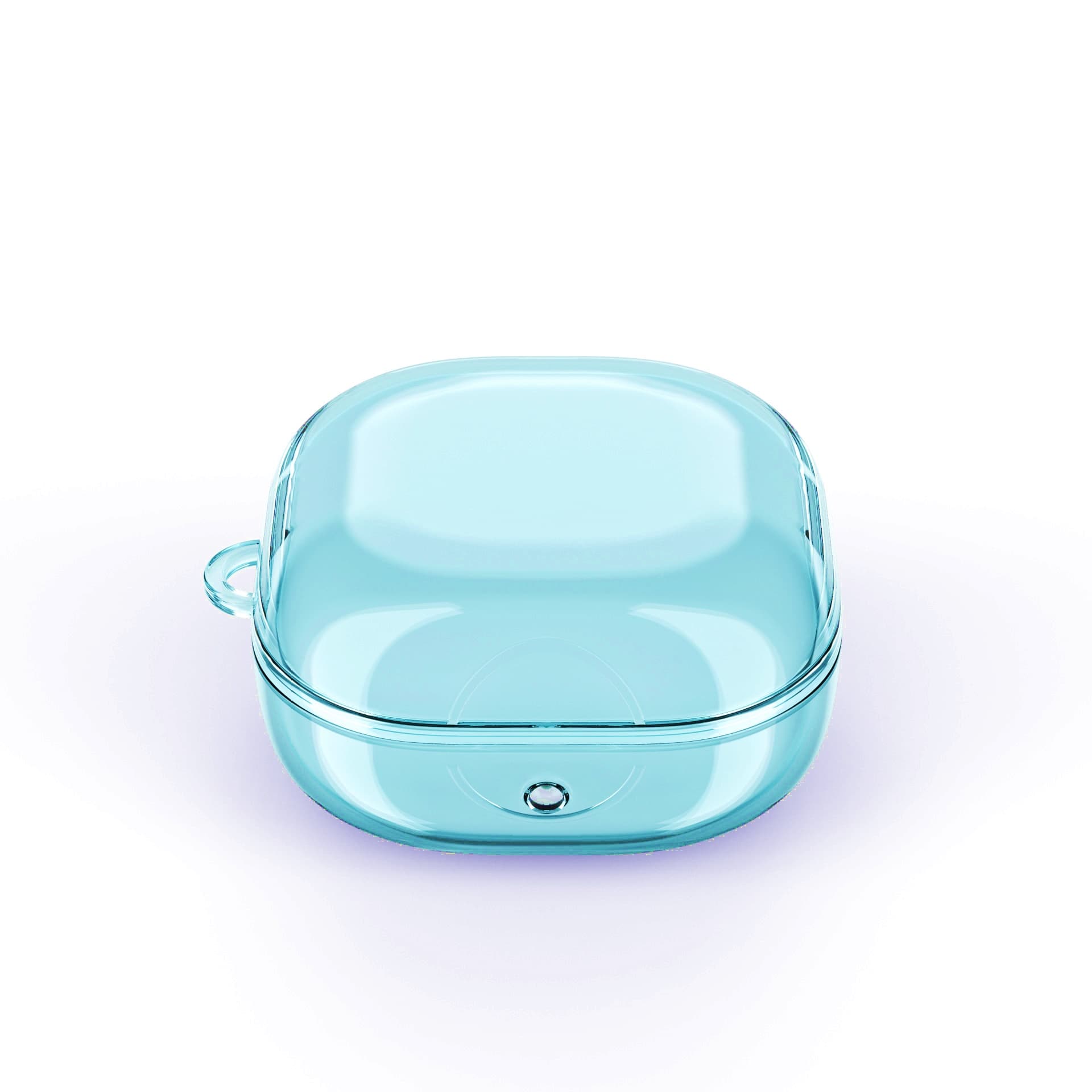Case ốp cho Samsung Galaxy Buds 2 Pro Buds 2 Buds Pro Buds Live TPU Kai Trong Suốt Animal Kèm Móc Treo Hàng Chính Hãng - Xanh Da Trời