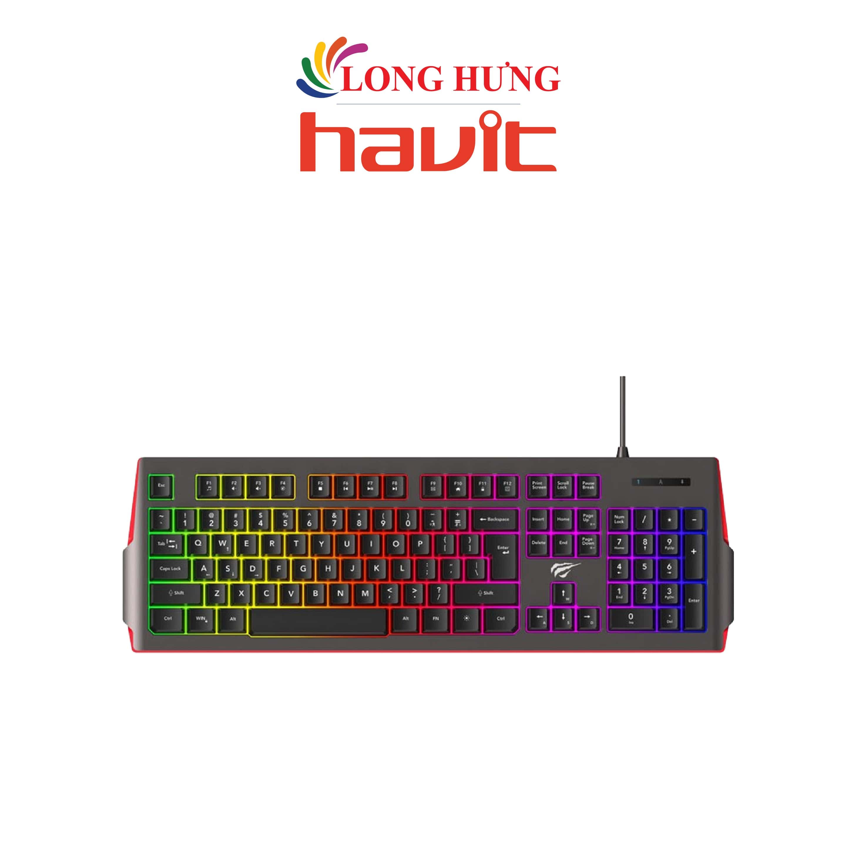Bàn phím có dây Gaming Havit KB866L - Hàng chính hãng - Đen