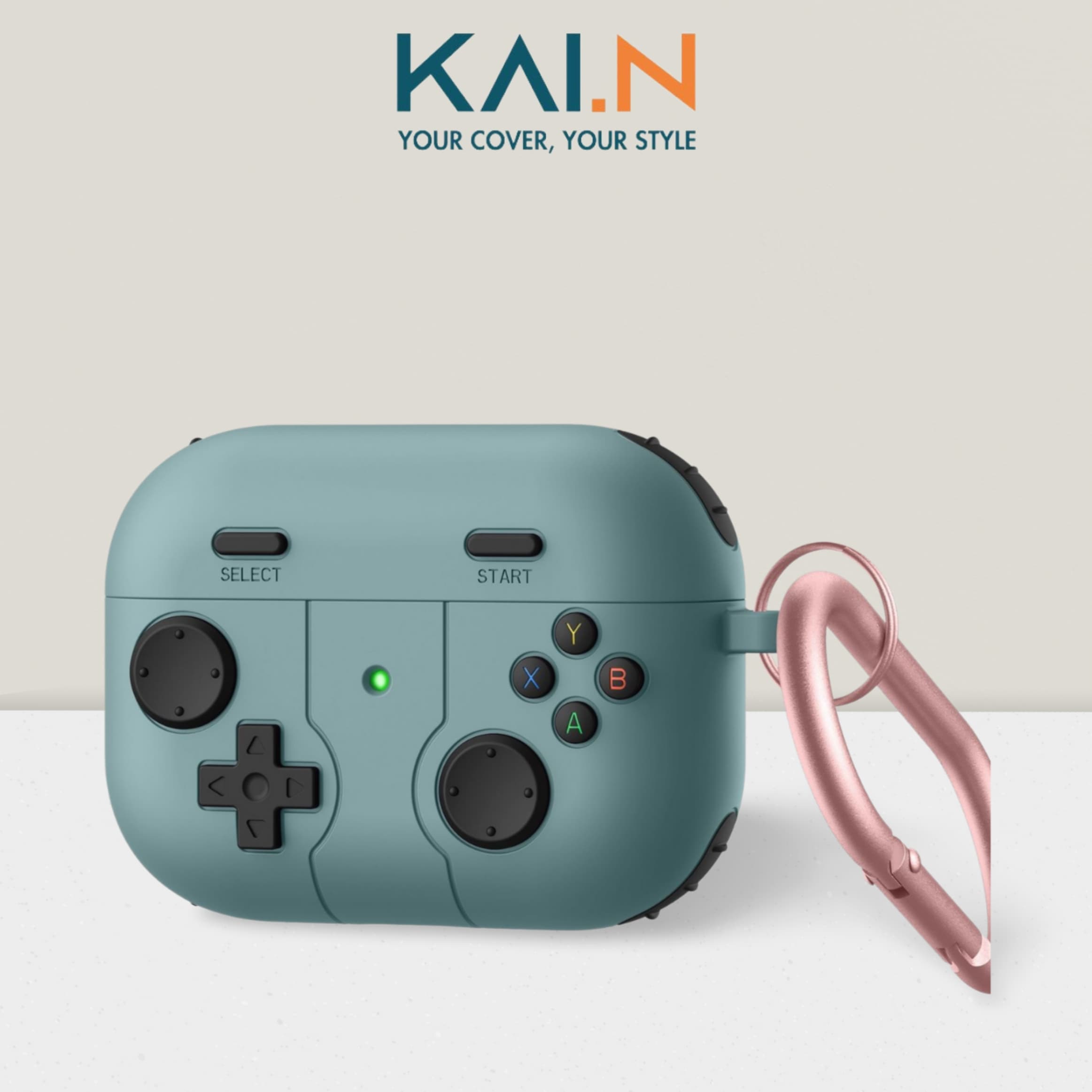 Case Kai.N Game Pad Dành Cho Tai Nghe Airpods Pro 2 Hàng Chính Hãng - Green