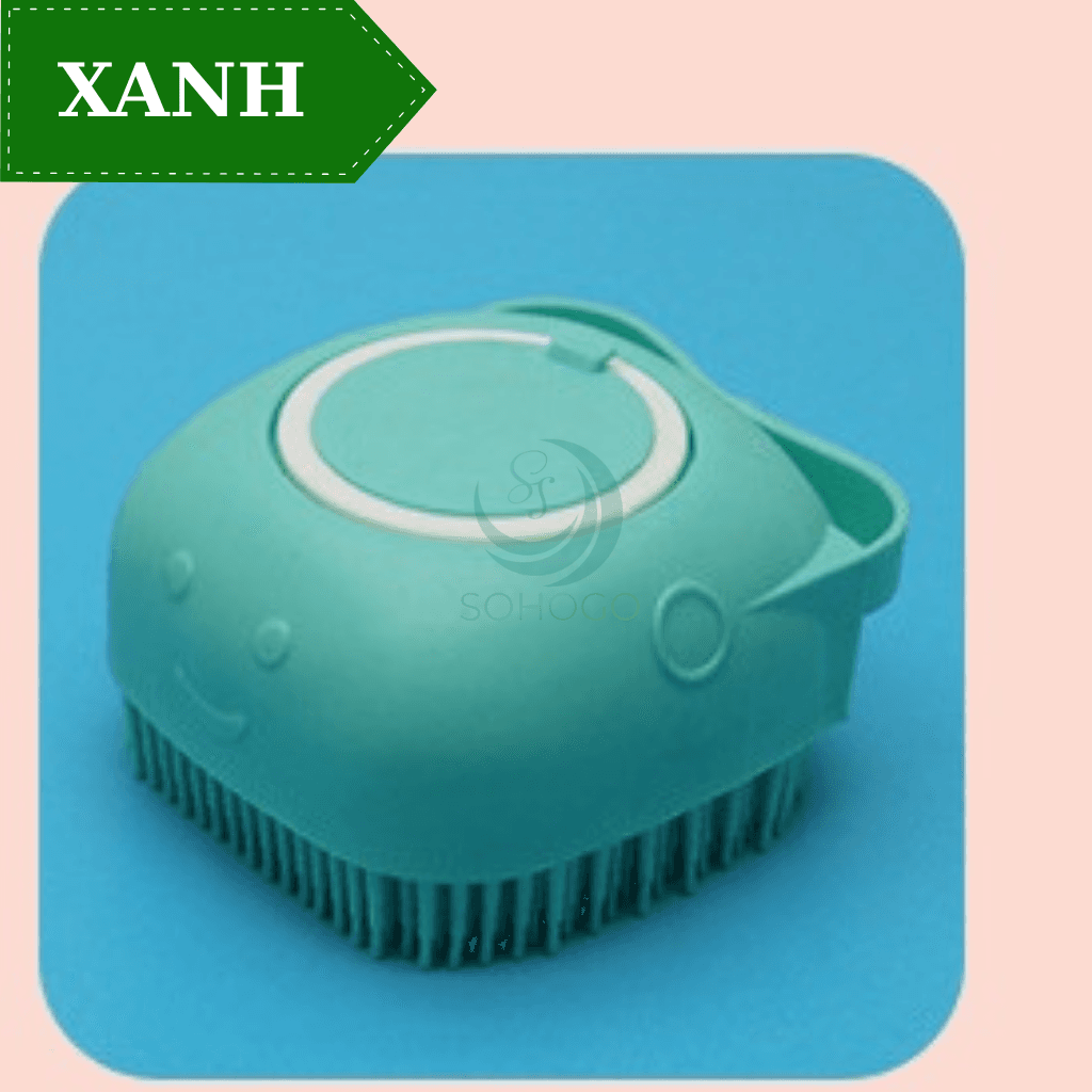 Bàn Chải Tắm Hình Thú Đáng Yêu Cho Bé Chăm Sóc Da Nhẹ Nhàng Dụng Cụ Tắm Gội Silicon Đa Năng Bóp Là Ra Bọt Cọ Tắm Silicon Tạo Bọt Có Hộp Đựng Xà Phòng Bàn Chải Massage Cơ Thể Silicon Mềm Không Cần Tạo Bọt Tay - Xanh dương