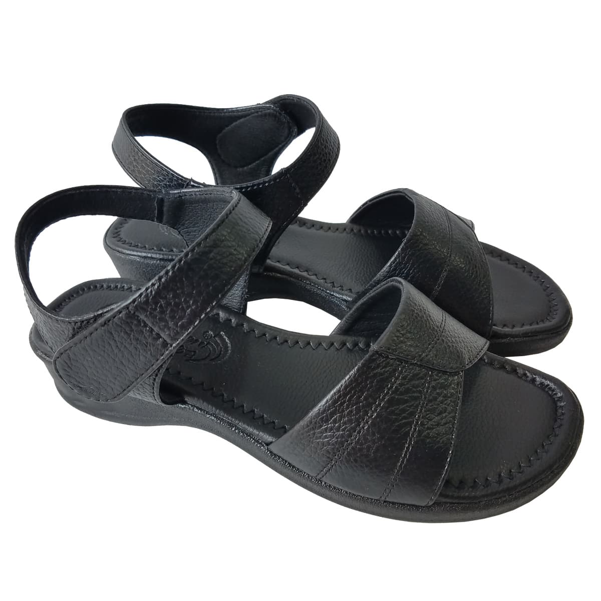Giày Sandal Nữ Da Bò Thật BIGGBEN Cao Cấp SDN90 -  đen  - 35