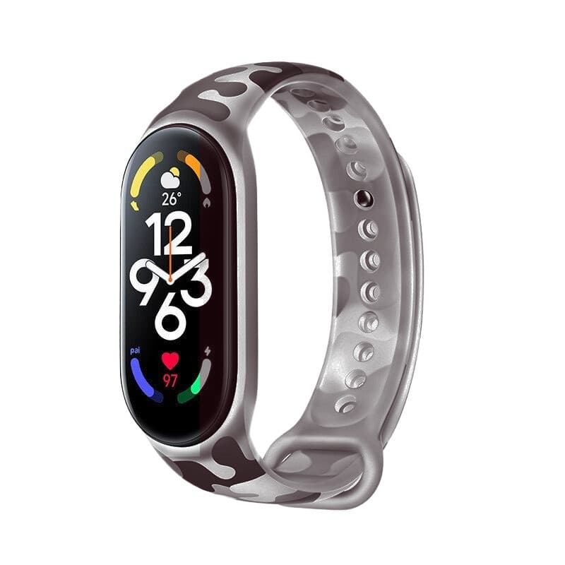 Dây Đeo Thay Thế Dành Cho Vòng Đeo Tay Thông Minh Xiaomi Mi Band 5 Miband 6 Miband 7 Nhiều Màu - Hàng chính hãng - Xám Tím