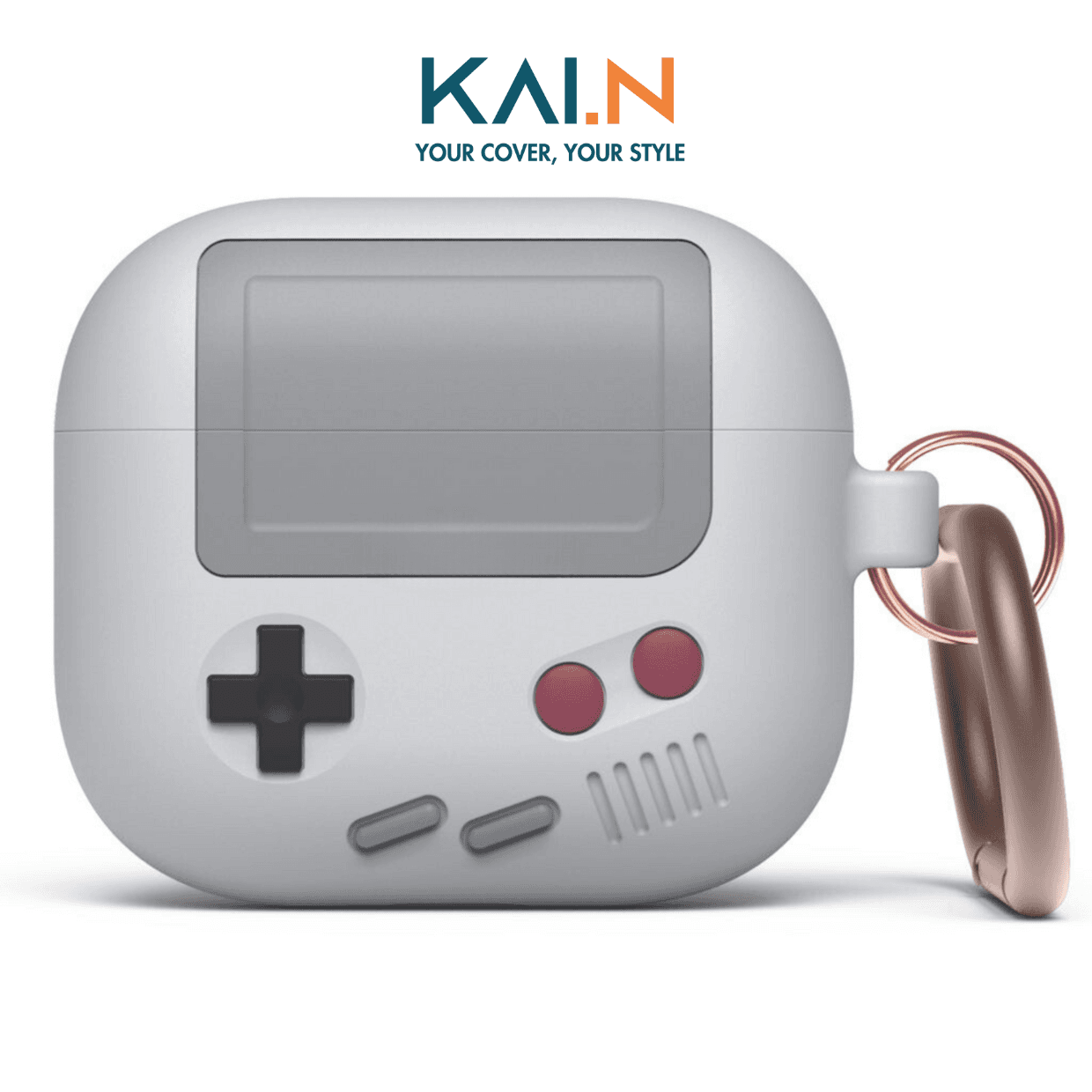 Case Kai.N Game Boy Dành Cho Airpods Pro 2 Airpods Pro Airpods 3 Hàng Chính Hãng - Light Grey - Airpods 3