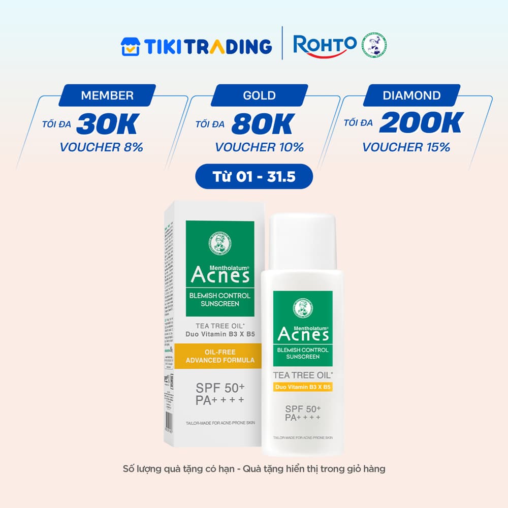 Kem chống nắng cho da dầu mụn Acnes Blemish Control Sunscreen 50g