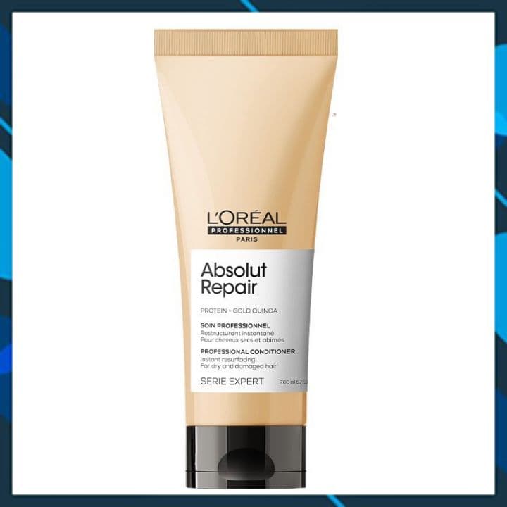 DẦU XẢ LOREAL SERIE EXPERT ABSOLUT REPAIR CONDITIONER GOLD QUINOA PHỤC HỒI TÓC HƯ TỔN 200ML TUÝP