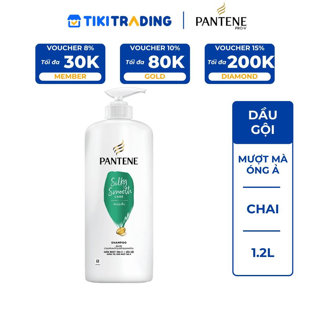 Dầu Gội Pantene Mềm Mượt Óng Ả 1200ml