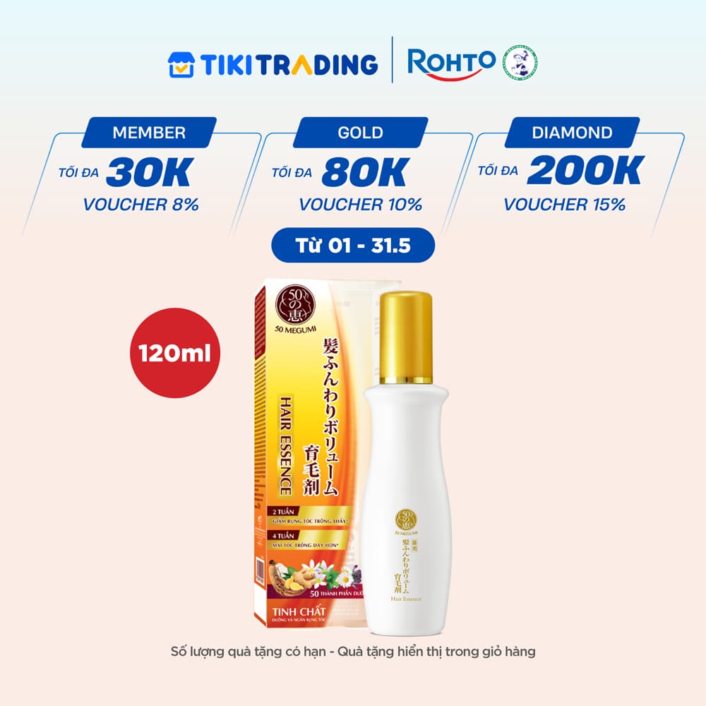Tinh chất dưỡng tóc, ngăn rụng tóc 50 Megumi Hair Essence 120ml