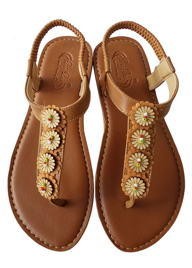 Giày sandal nữ xỏ ngón da bò thật BIGGBEN cao cấp SDN72 - 39