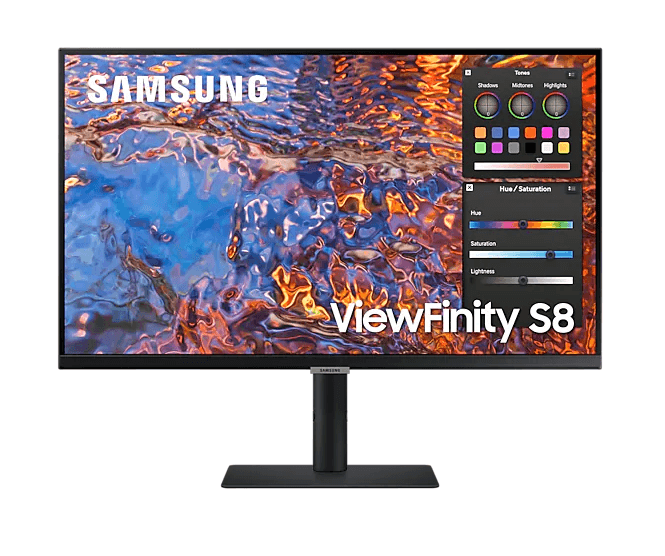 Màn hình máy tính Samsung ViewFinity S8 UHD LS27B800PXEXXV  27 inch  3,840 x 2,160  IPS  60Hz  5ms  Display Port  HDMI  USB Hub  USB - C Charging 90W     - Hàng Chính Hãng