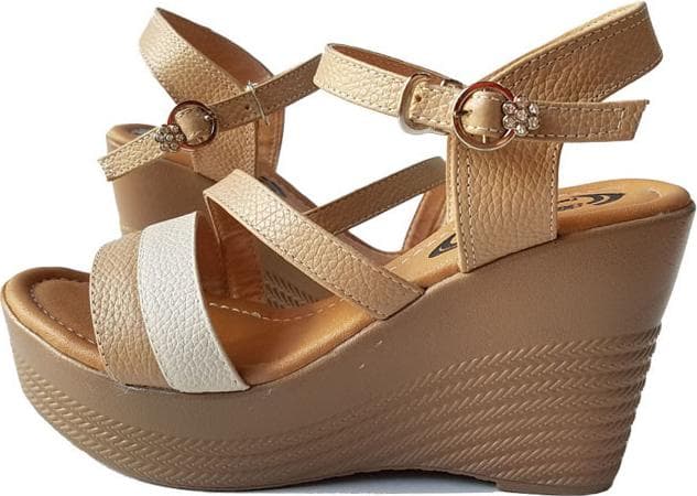 Giày Sandal Nữ Đế Xuồng BIGGBEN Da Bò Thật SDX16 - 38