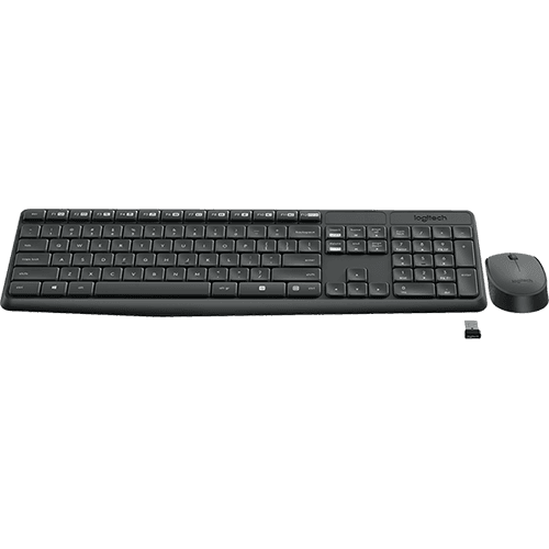 Combo chuột và bàn phím không dây Logitech MK235 - Hàng chính hãng - Đen
