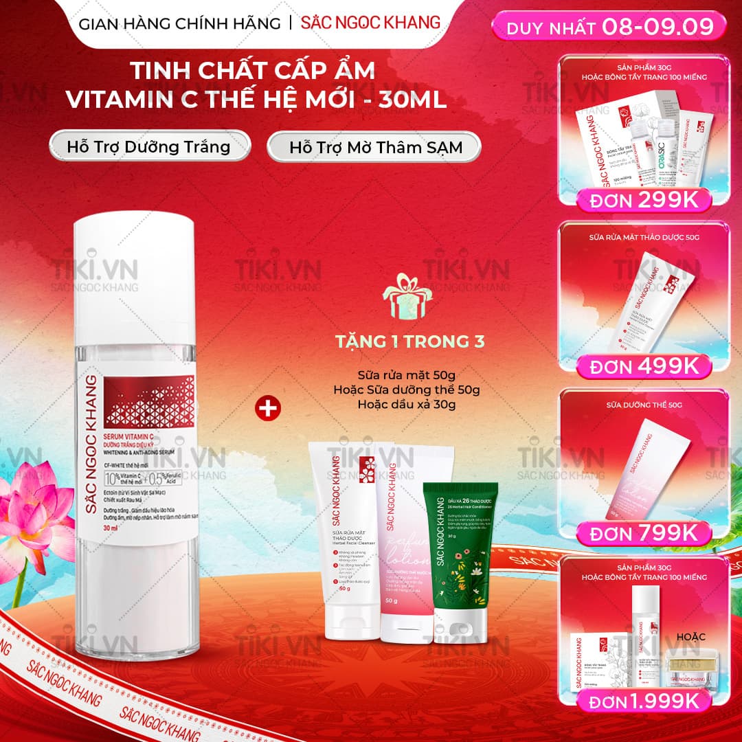 Tinh chất Serum C thế hệ mới Sắc Ngọc Khang 30ml giúp dưỡng trắng, mờ thâm nám, ngừa nếp nhăn