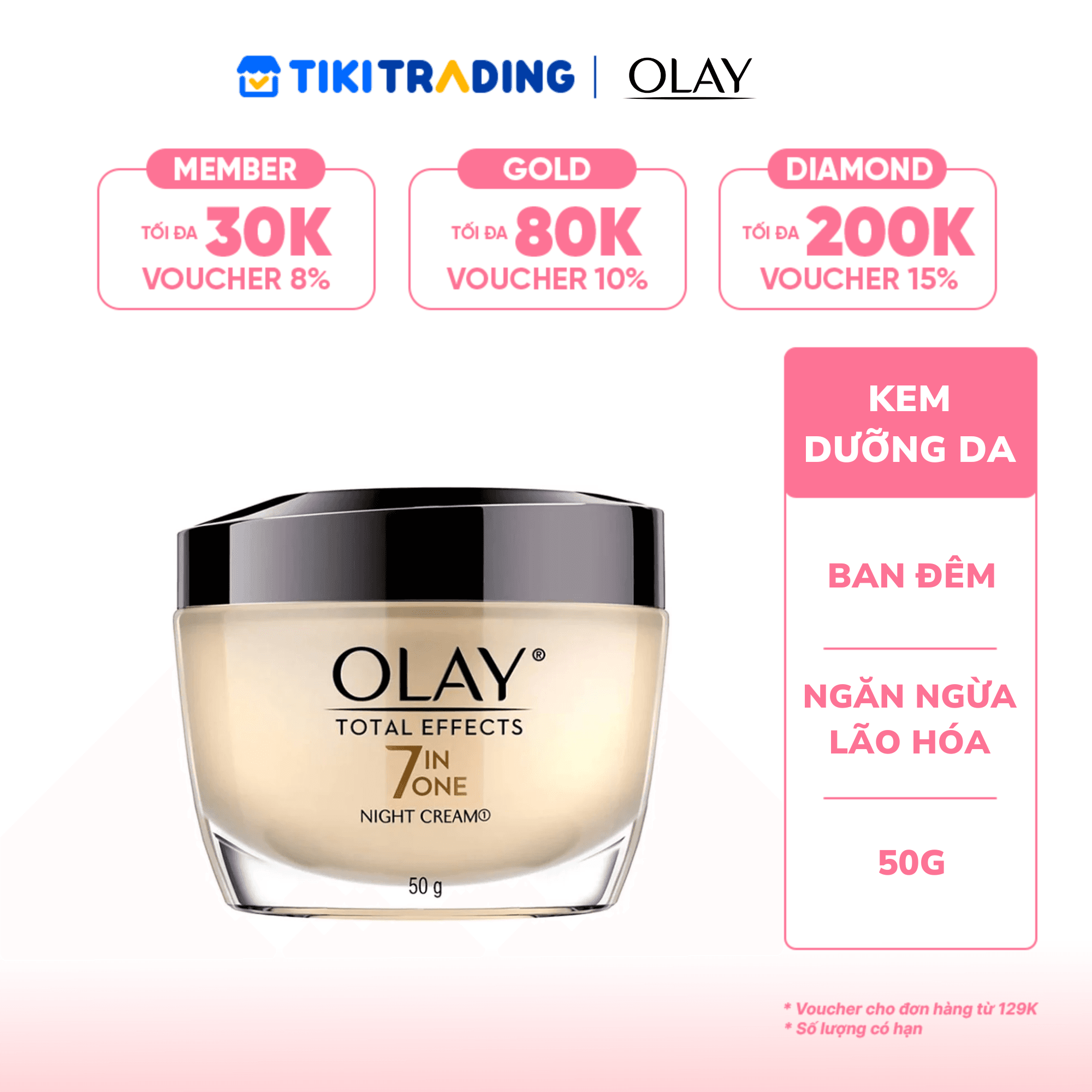 Kem Dưỡng Ban Đêm OLAY Total Effects 50g
