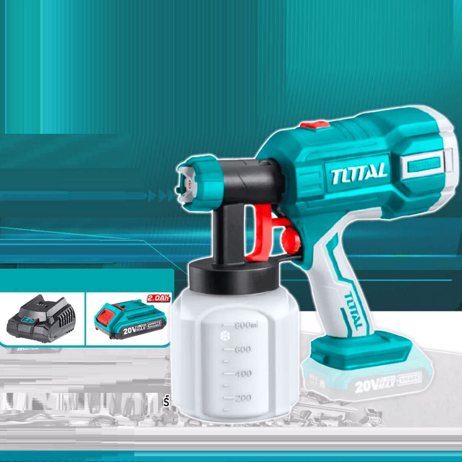 SÚNG PHUN SƠN DÙNG PIN 20V 1 PIN VÀ 1 SẠC NHANH TOTAL TSGLI20406 - HÀNG CHÍNH HÃNG