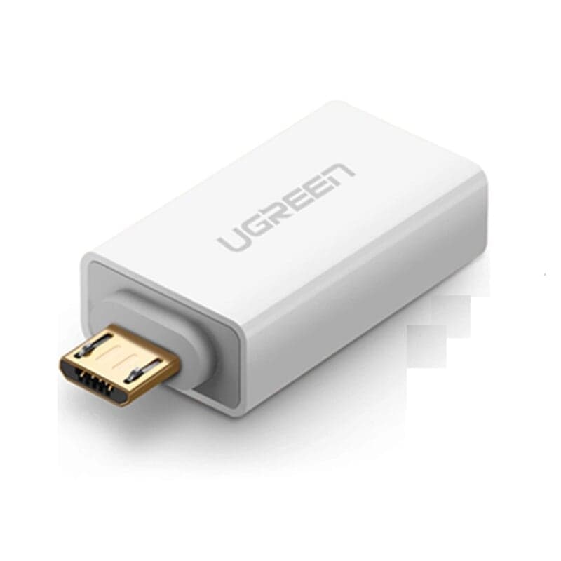 Đâu chuyên đôi MICRO USB sang USB âm hô trơ OTG Màu Trắng Ugreen 195HL30529US Hàng chính hãng