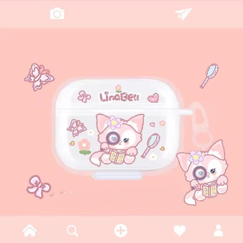 Bao Case Ốp Vỏ Vệ Mèo Lina Bell dành cho Airpods 12 Airpods Pro Airpods 3 Kèm khóa treo- Hàng Chính Hãng - Airpods Pro