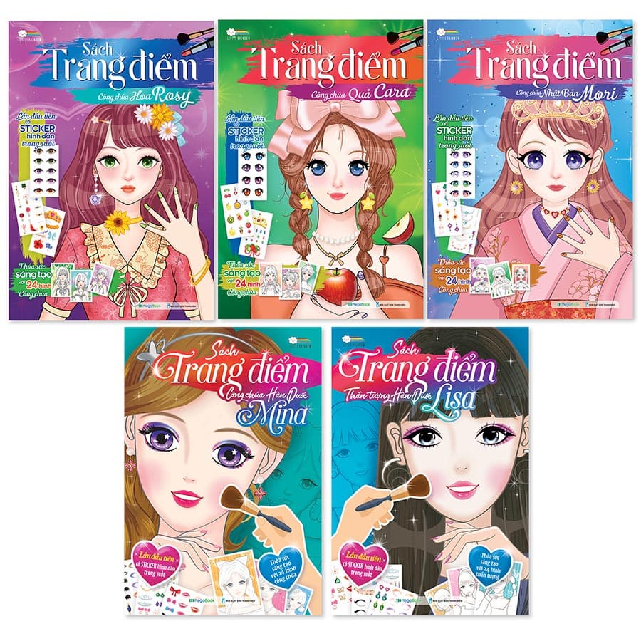 Combo Sách trang điểm công chúa 5 cuốn