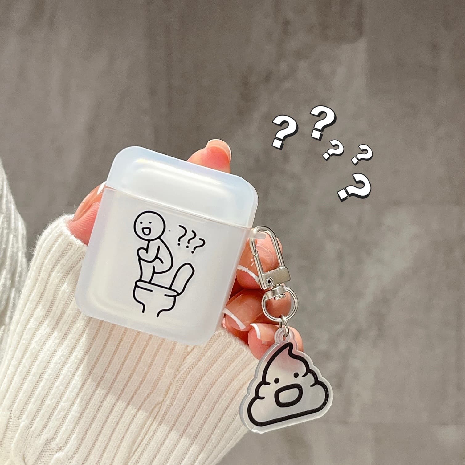Case Ốp Bảo Vệ Vui Nhộn Ngồi Bồn Cầu Dành cho Tai Nghe AIRPODS 3 Airpods Pro Airpods 12- Hàng chính hãng - Airpods 12