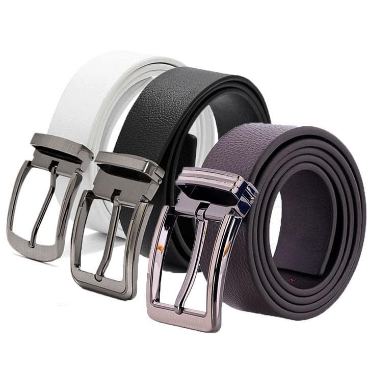 Thắt lưng nam Huy Hoàng da bò đầu kim 4P màu trắng, đen, nâu HC4107-08-09 - Màu đen