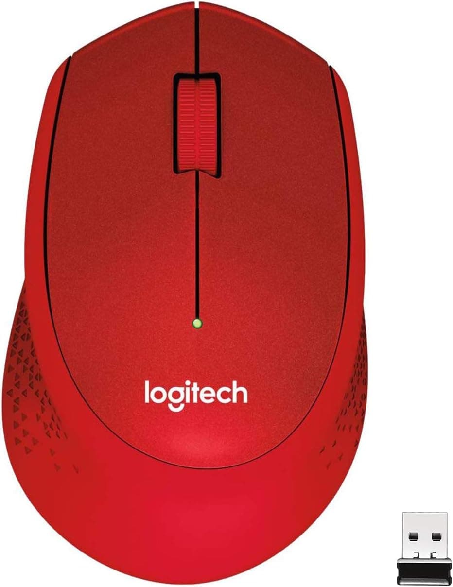 Chuột không dây Logitech M331 SILENT-Hàng chính hãng - Đỏ
