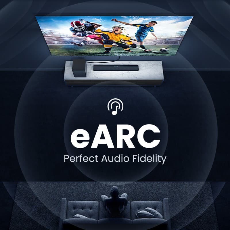 Cáp HDMI 2.1 Ugreen Cao Cấp Chính Hãng HD140 4K120Hz x 8K60Hz- ARC 80401 80402 80403 80404 Dây Mềm hàng chính hãng - 3m