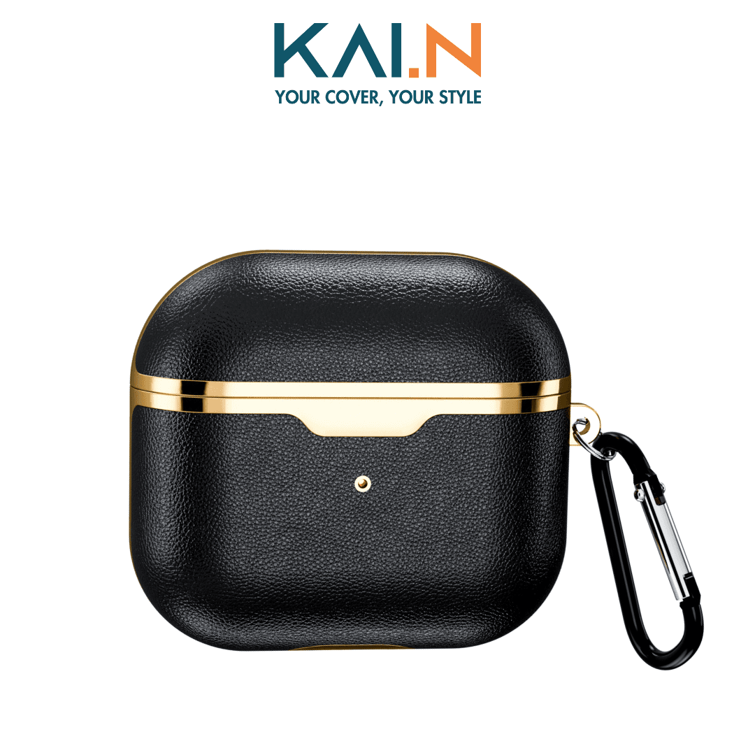 Bao Case Bằng Da Kai.N Leather Dành Cho Airpods Pro 2  Hàng Chính Hãng - Black