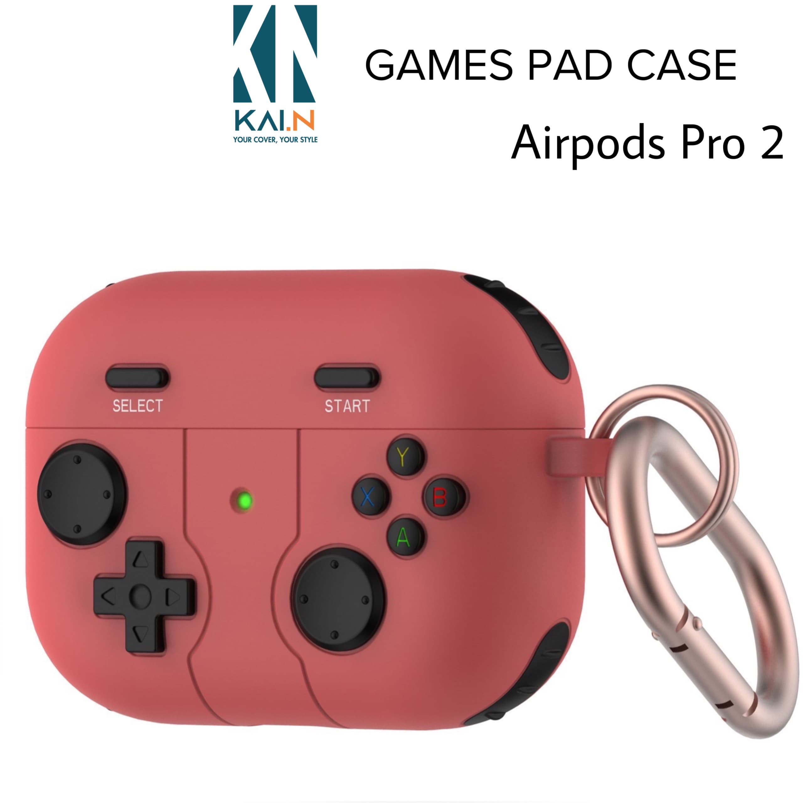 Case Kai.N Game Pad Dành Cho Tai Nghe Airpods Pro 2 Hàng Chính Hãng - Red
