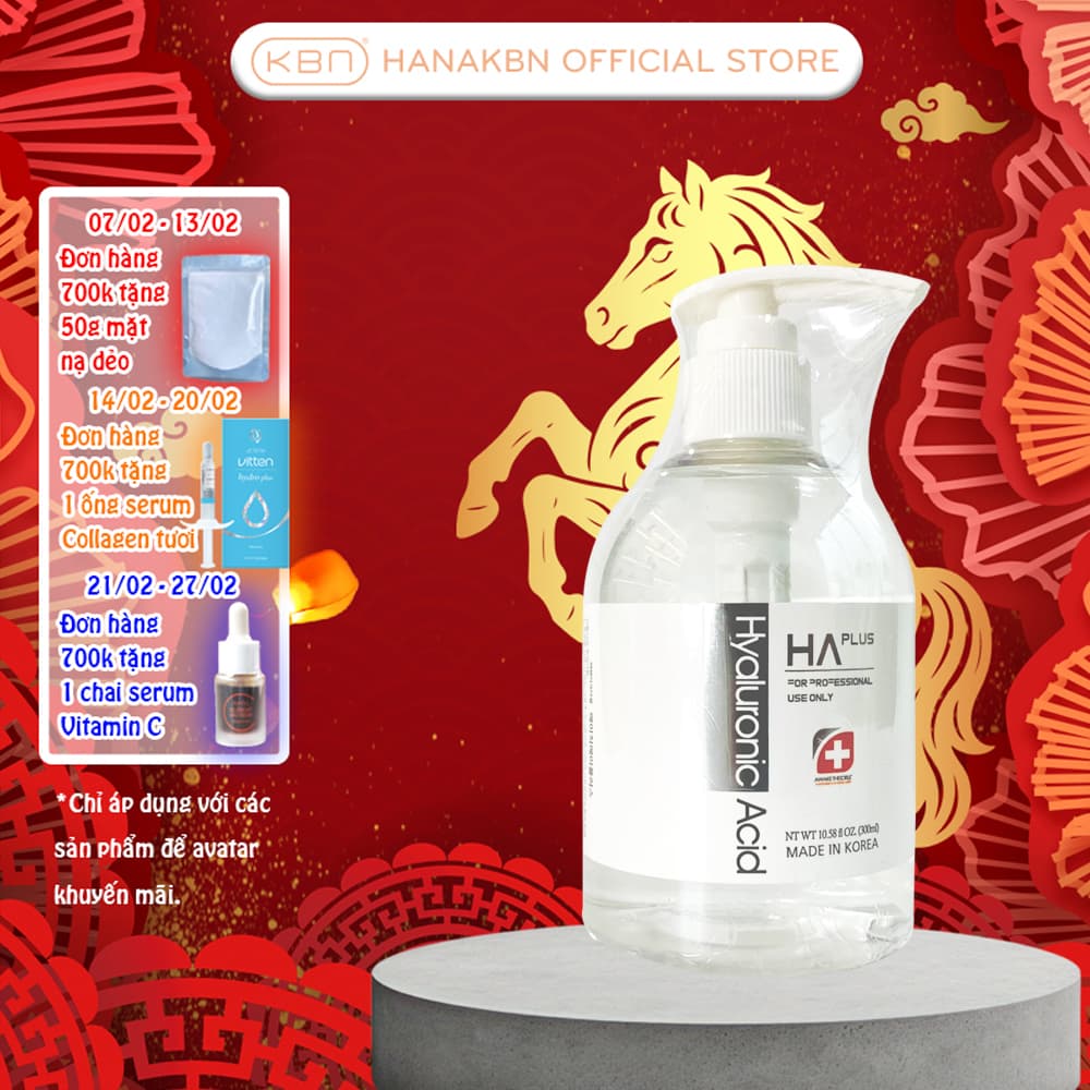 KHUYẾN MÃI Serum HA Plus Dưỡng Ẩm Căng Bóng Giảm Nếp Nhăn Hyaluronic Acid AWAKETHECELL 300ml